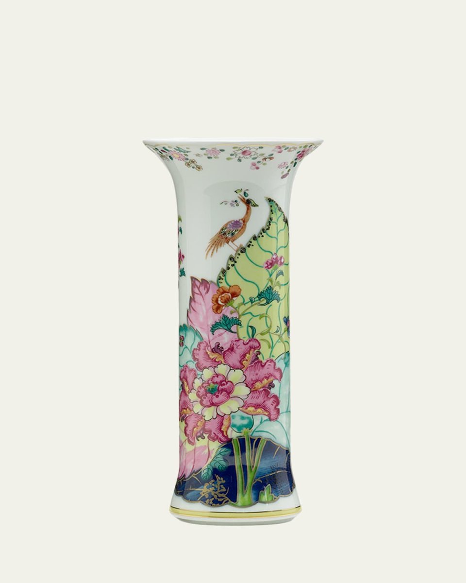 Tobacco Leaf 9" Trumpet Vase